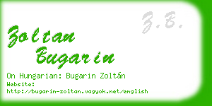 zoltan bugarin business card